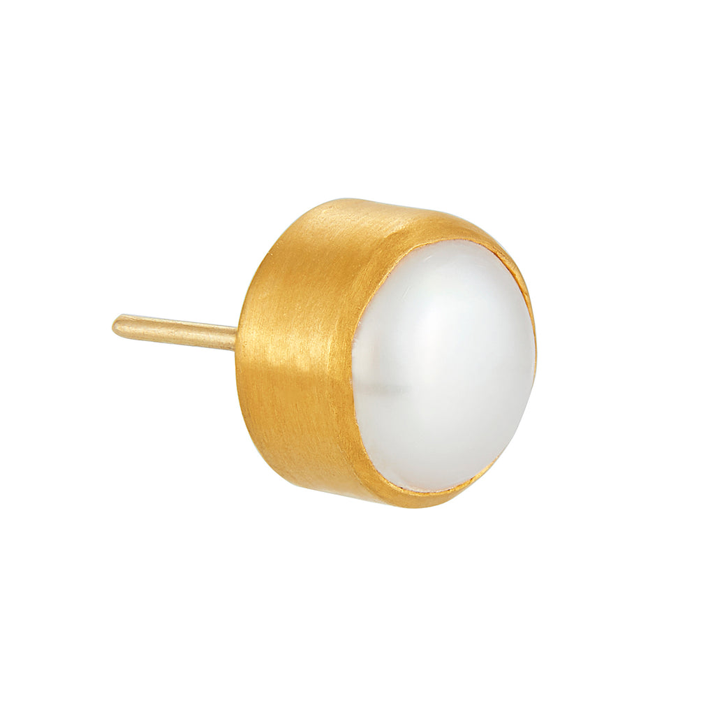1167A444 - 13mm Star Pony Bead - Gold Pearl