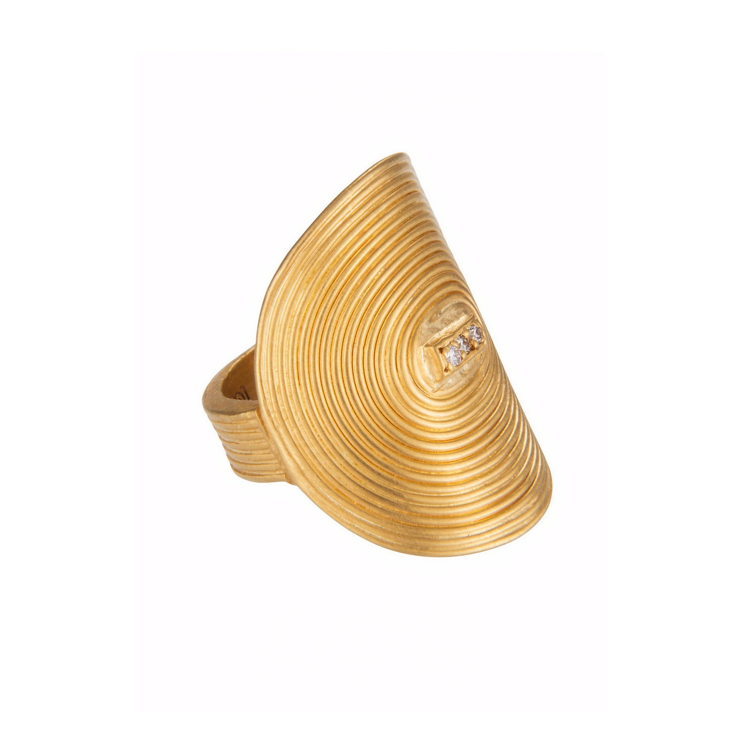 24k gold Vinyl band ring – Yossi Harari